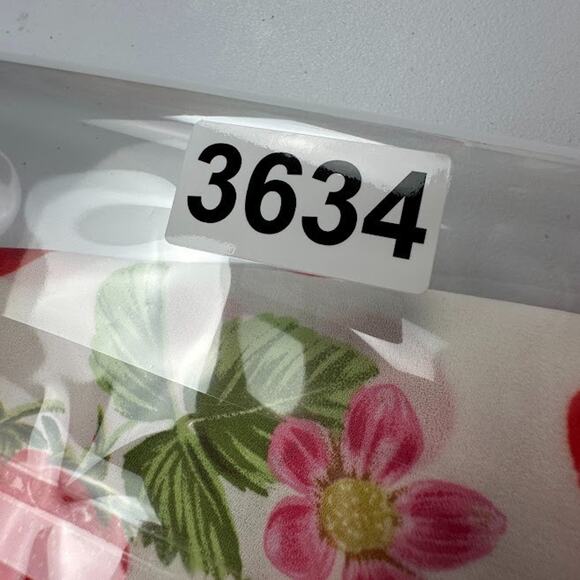 Rose Olive Top Womens 1X White Strawberry Cherry Ruffle Summer Preppy Whimsy - Picture 14 of 14